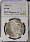 1884 O US Morgan Silver Dollar $1 NGC MS64