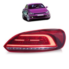 Dynamische rote Voll-LED-Rückleuchten, geeignet für VW Scirocco 2008-2014
