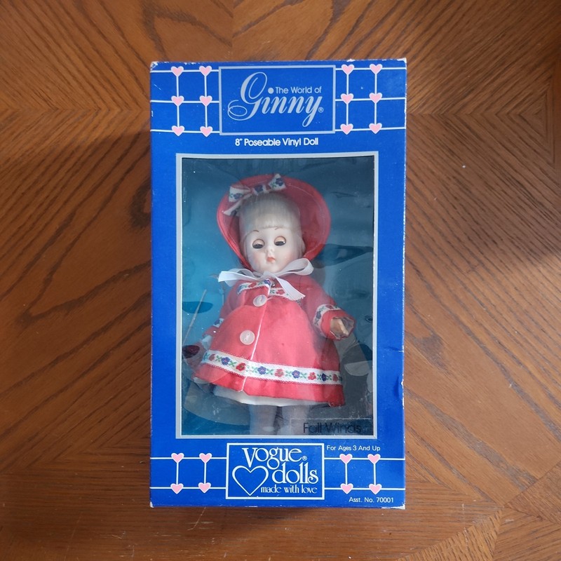 1984 Vogue Doll Ginny 8" Poseable Blinky Soft Vinyl Doll Fall Winds Blonde