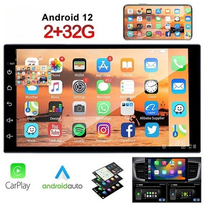 7-inch 2+32GB Android 12.0 CarPlay Car Stereo GPS Navigation Radio Dual 2 DIN*
