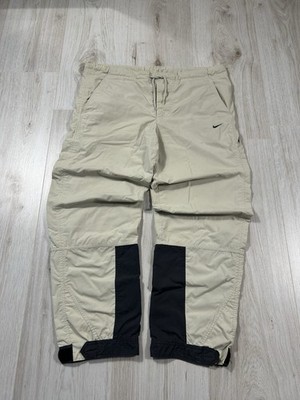 Nike Trackpants M Beige Schwarz Techwear Vintage