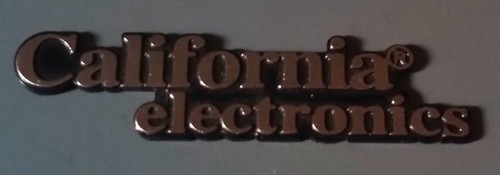 "CALIFORNIA ELCTRONICS" LOGO, AS NEW, FREE POSTAGE