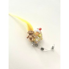 Yellow Troll Bedazzled Badge Reel, 90s Nostalgia