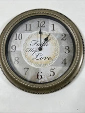 Mainstays Inspirational Wall Clock - Faith,  Hope Love Design - 12"