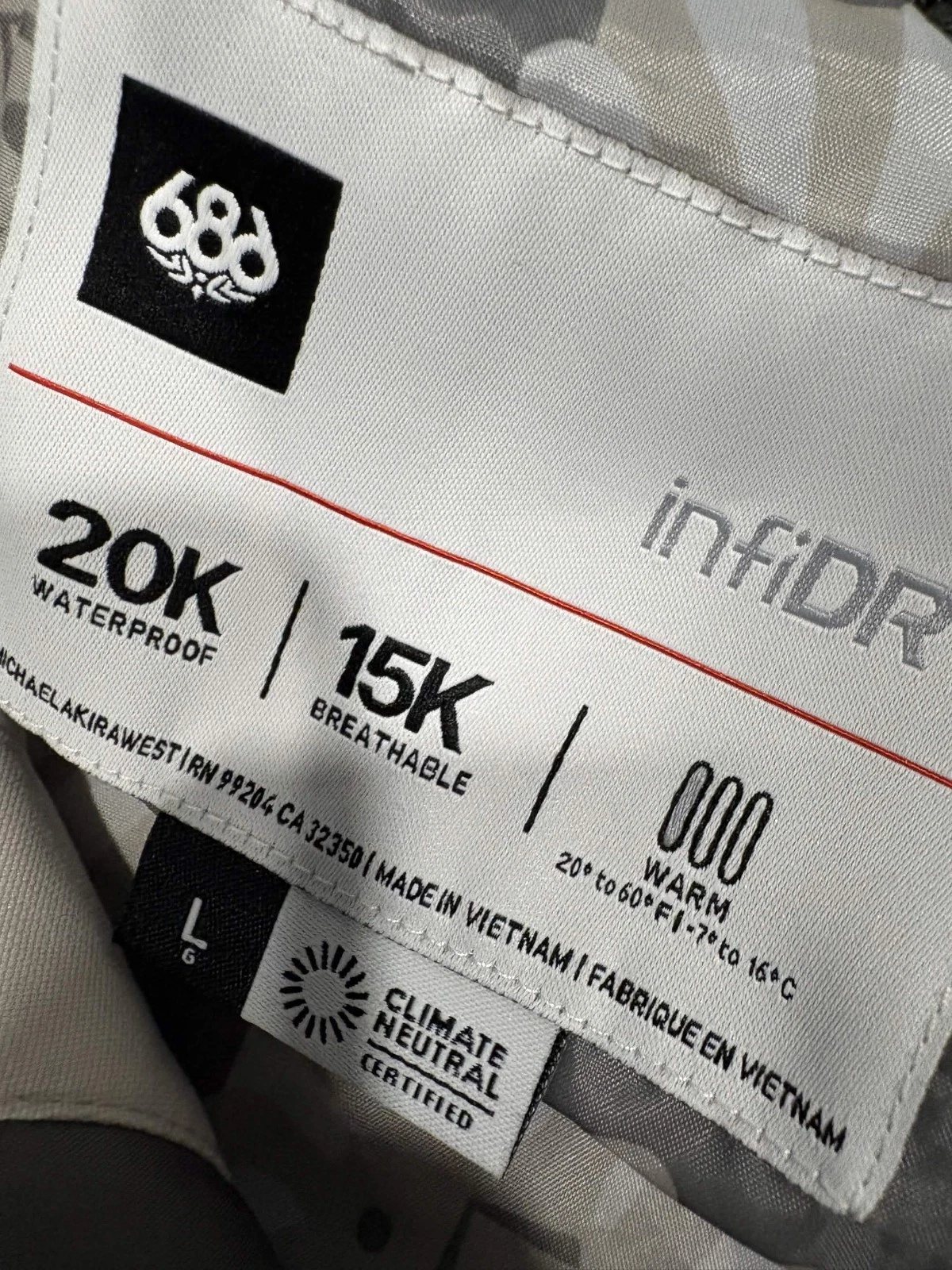 686 Men's Dojo Shell Jacket in the Tobacco Colorblock - product detail image 5