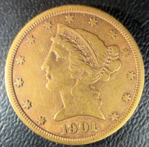 1901-P Liberty Half Eagle — photo from the most recent tracked eBay sale