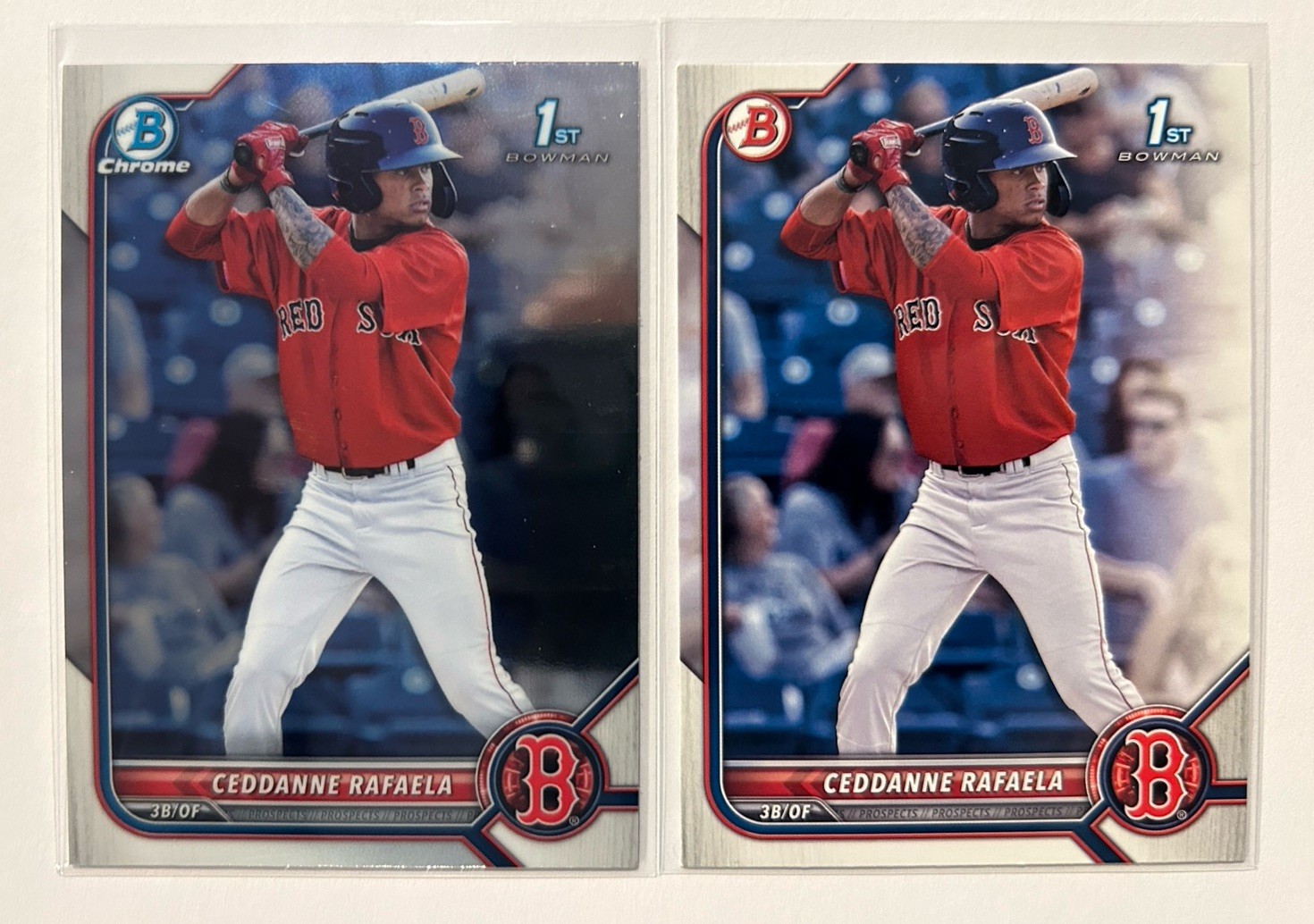 2022 Bowman Chrome Ceddanne Rafaela 1st #BCP-61 (RC) + Paper #BP-61 - Red Sox
