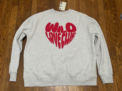 WILO The Label Club Wilo Love Club Crewneck Sweatshirt Gray M NWT $88