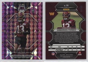 2023 Panini Mosaic Rookies Purple Prizm /49 Emmanuel Forbes #319 Rookie RC