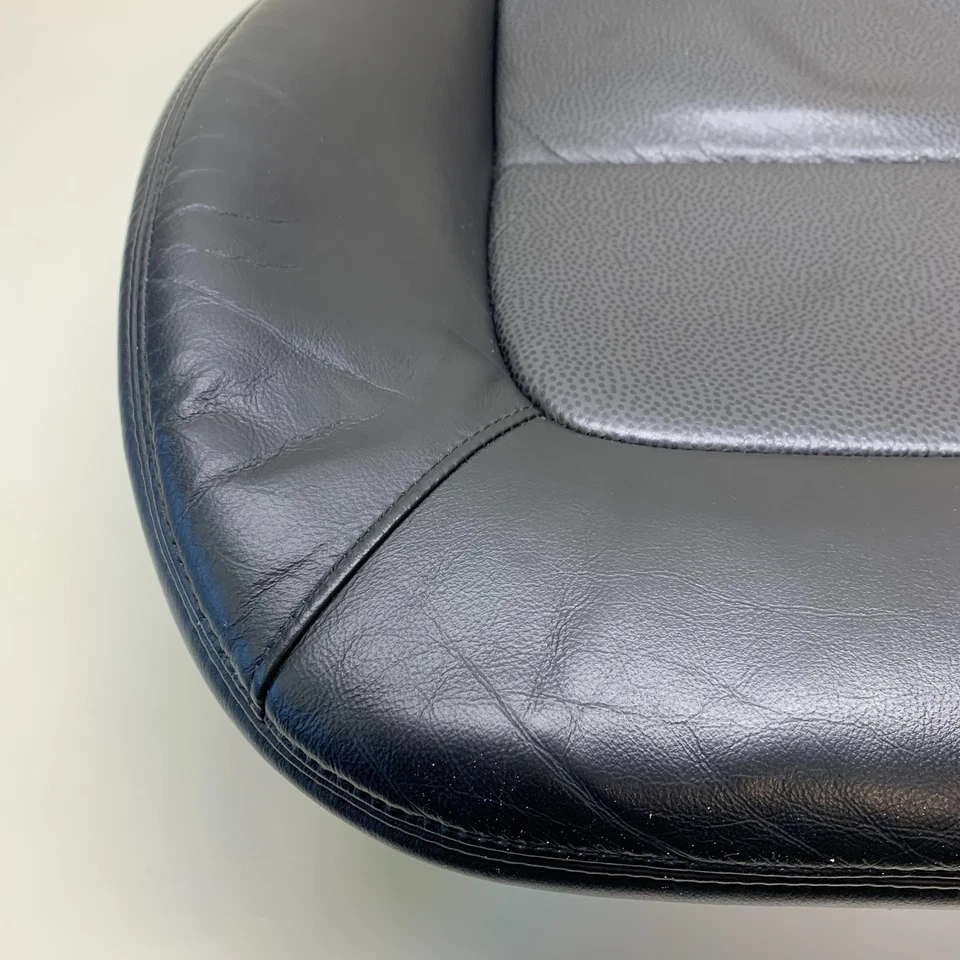 BMW Z3 Roadster 1996-2002 asiento delantero izquierdo cojín cuero negro cubierta inferior Foto 2 de 4