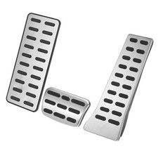 1 Set Anti Slip No Drilling Aluminum Alloy Brake Gas Accelerator Foot Pedal P...