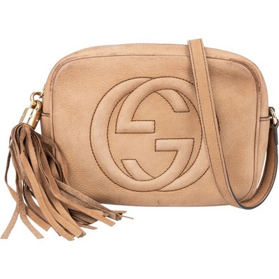 Gucci Suede GG Soho Crossbody Bag Tasche