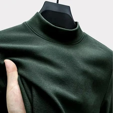 Men's Mock Neck Casual Sweater Comfortable Pullover in Multiple Colors