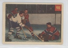 1954 Parkhurst Jacques Plante Tod Sloan Doug Harvey Maurice Richard #98 HOF 0h92