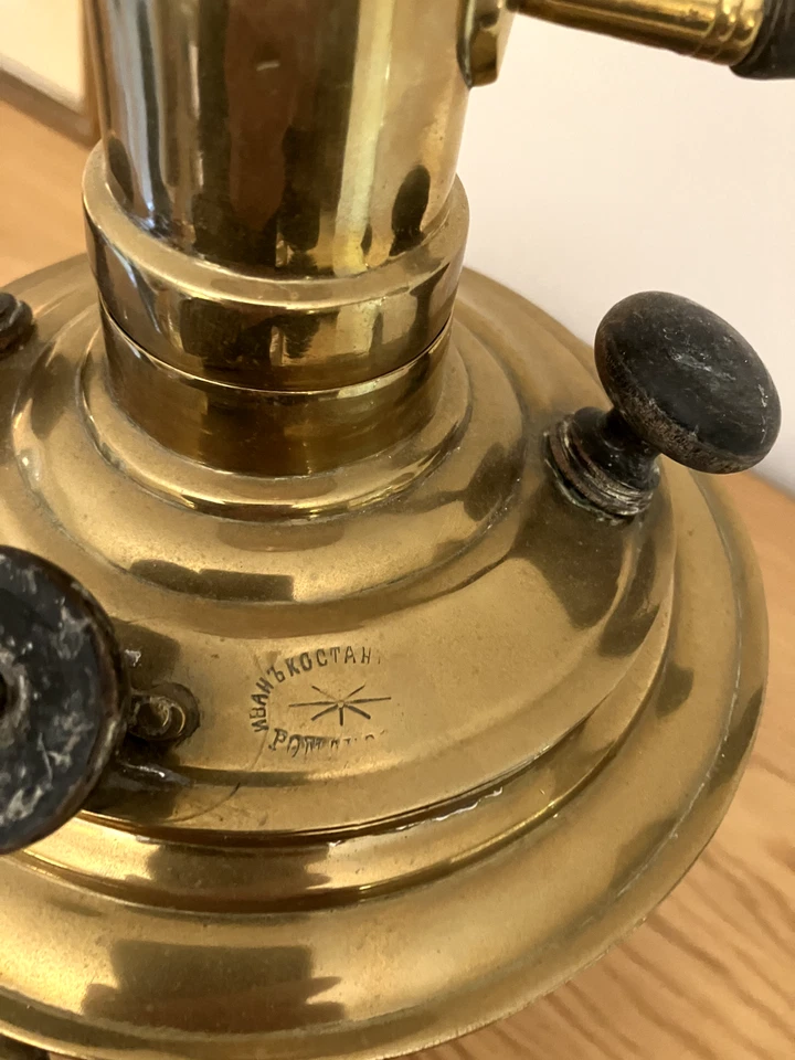 Samovar  laiton, Russe ,à charbon ,d'époque - Photo 2/3