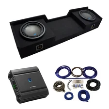 Fits 04-15 Nissan Titan King or Crew Alpine S-W10D2 Dual 10 Sub Box New & S-A60M