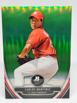 Carlos Martinez RC 2013 Bowman Platinum Prospects Green Card #BPCP27 SP /399