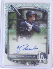 CHARLES DAVALAN 2025 BOWMAN CHROME MEGA REFRACTOR PROSPECTS AUTO Q1078
