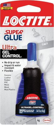 Super Glue Ultra Gel Control, Clear, 0.14 Fl Oz Bottle, 1 Pack - Superglue for P