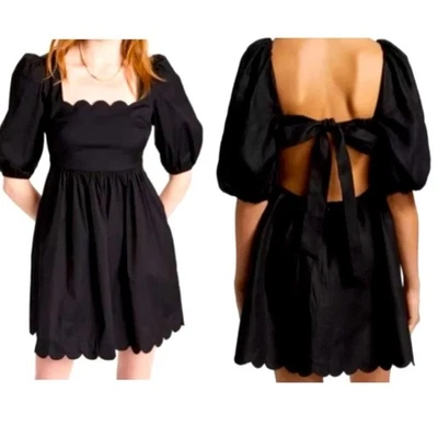 Zimmermann Mae Cut Out Mini Dress Black 3/US 10
