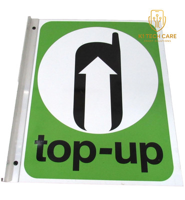 TopUp Händler Außenschild mit Wandhalterung Ladenbeschilderung - wetterfest