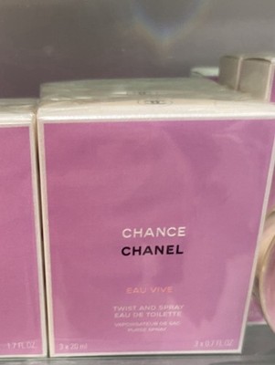 CHANEL CHANCE EAU Vive Twist & Spray EDT Set 3 X 0.7 Oz NEW SEALED Purse Spray
