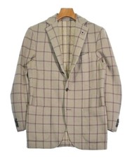 LARDINI Tailored Jackets BeigexRedxBlack Check Pattern 2200639777108