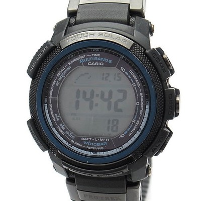 Casio PRO TREK schwarz & blau Triple Sensor Uhr aus Japan
