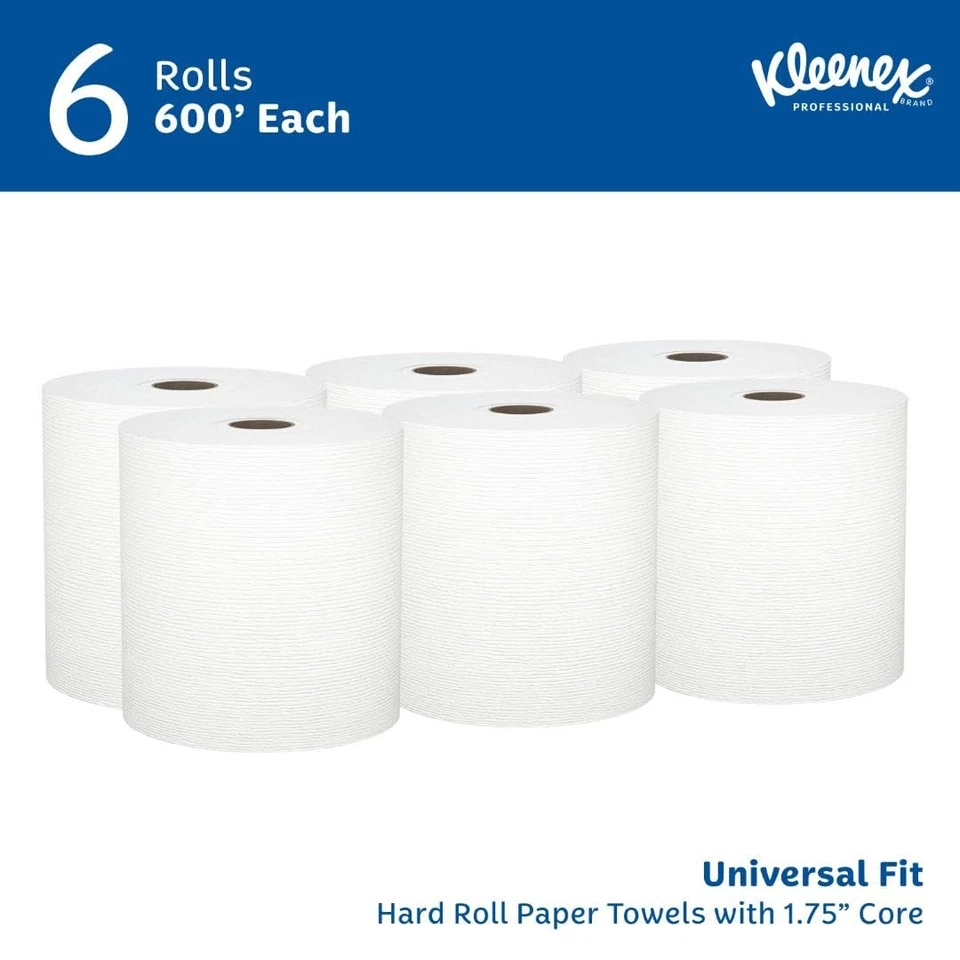 Rollo de toallas de papel duro universal profesional, a granel (50606), bobinado duro 1,75'... Foto 2 de 4