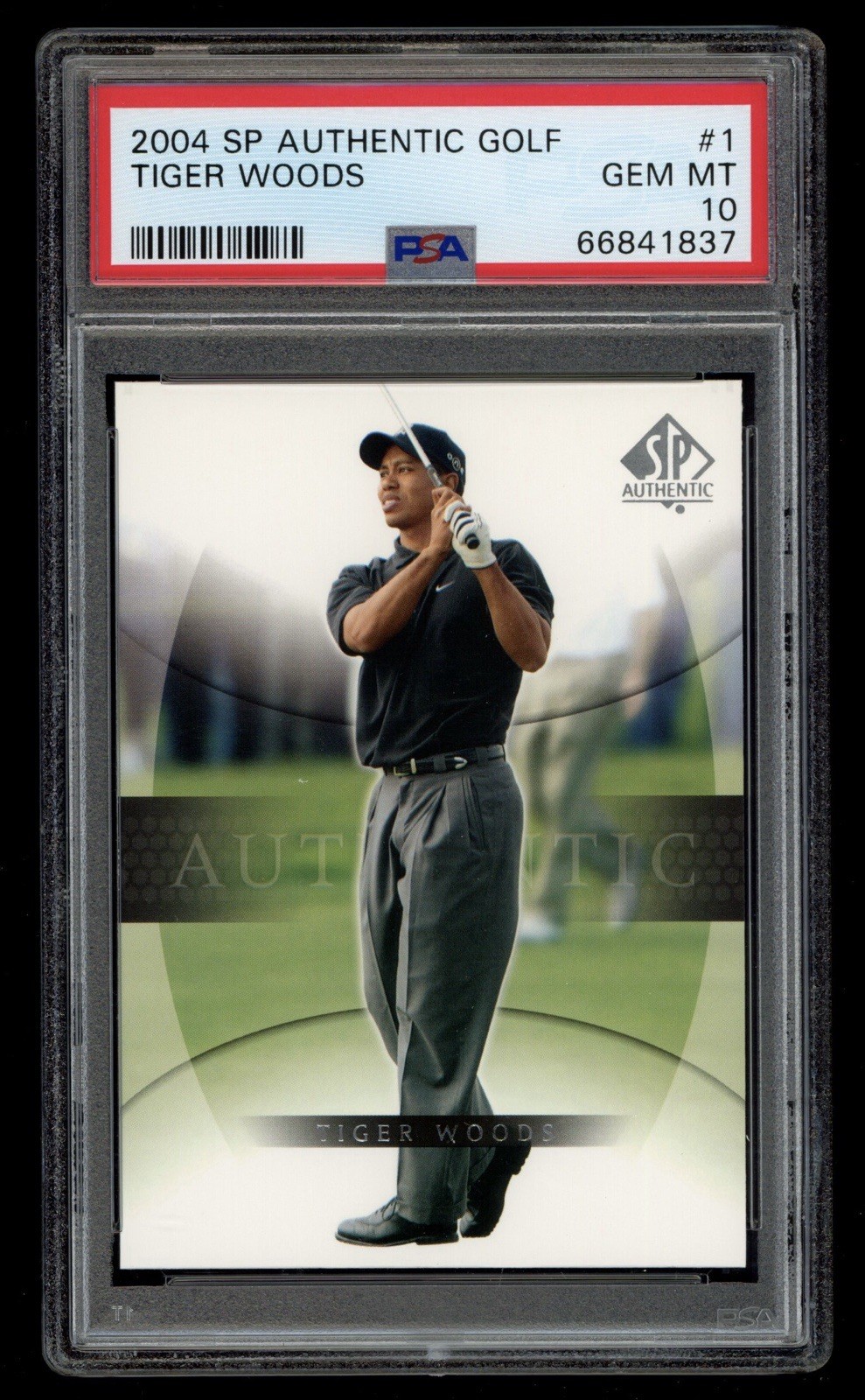 2004 SP Authentic Golf Tiger Woods #1 PSA 10