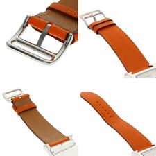 Hermes HH1.510 H Watch Stainless Steel Leather Men's Used Wristwatch 6