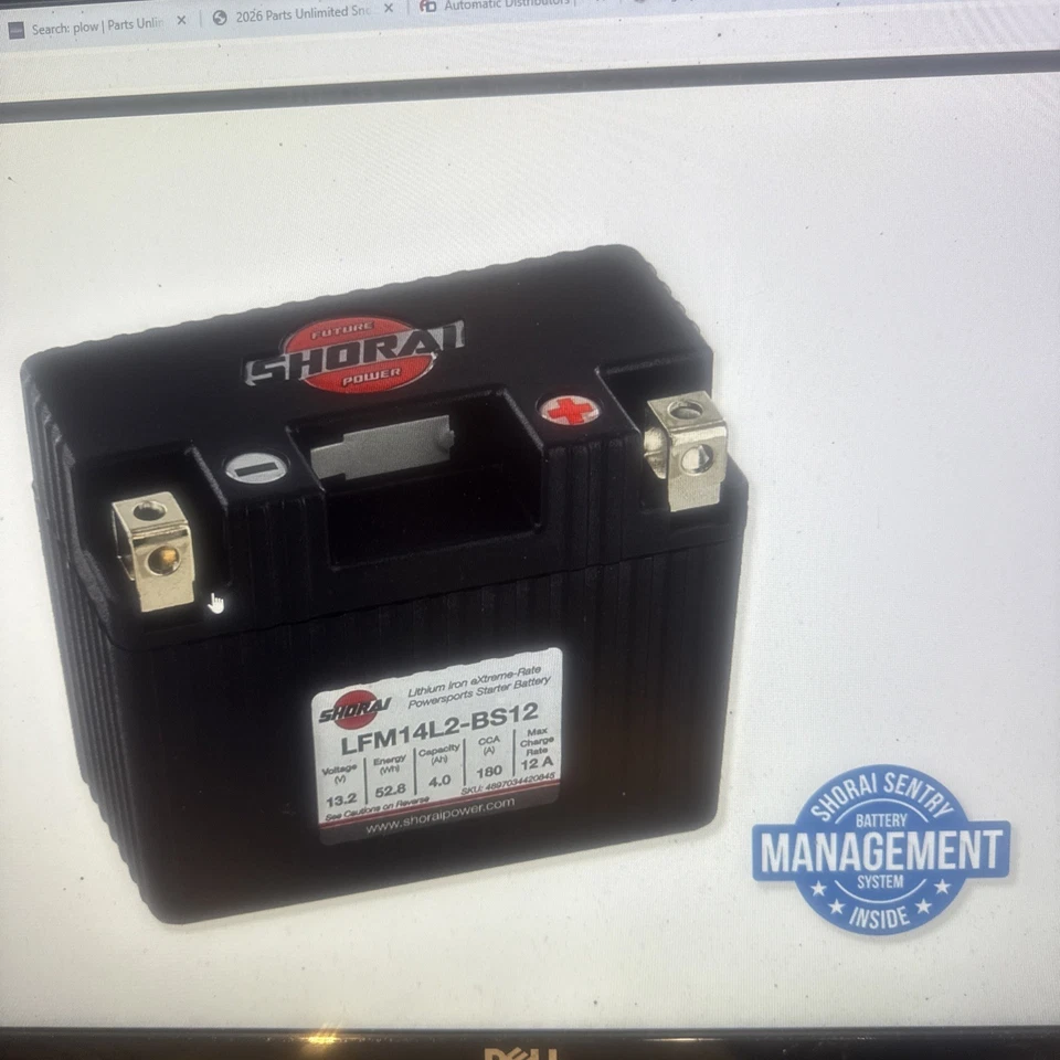 Shorai - LFX14L2-BS12 - литий-железный аккумулятор с экстремальной скоростью - Изображение 2 из 2