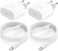 USB C LadegeräT 25W 2Pack SchnellladegeräT Stecker Mit 2M Kabel FüR Iphone Ipad