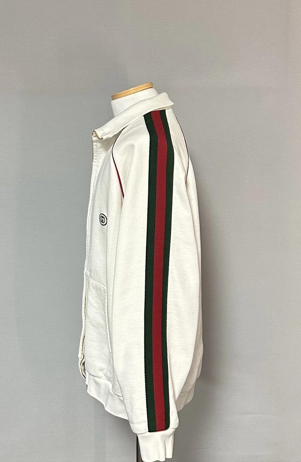 Gucci Felpa a righe web con zip 100 41023395