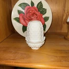 Vintage Fenton Fairy Light Lamp White Milk Glass Hobnail 4 3/4”  cottage core