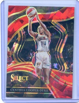 2024 Panini Select WNBA CYNTHIA COOPER-DYKE #231 COURTSIDE RED ICE PRIZM COMETS