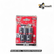Milwaukee 49-66-7036 SHOCKWAVE 6 Piece Impact Duty 3/8 Drive Metric Socket Set