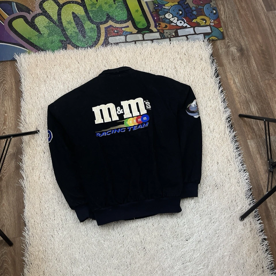 Rare RACING JACKET M&M'S VINTAGE NASCAR 2001 KEN SCHRADER 36 BLACK JH DESIGNS - Image 2 of 4