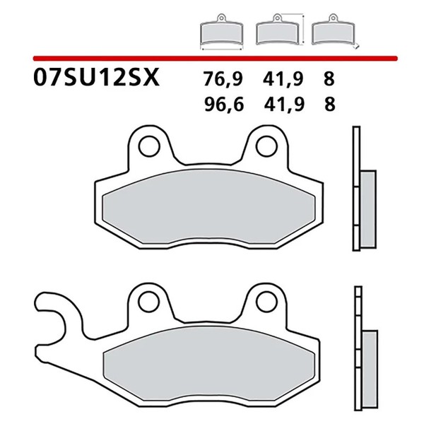 Brembo Hinteres BREMSBELAGE-KIT FUR Triumph Sprint ST 955 99-04-COD.07SU12SX-image