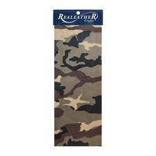 Realeather R Crafts Printed Leather Trim 9"X3"-Camo - 3 Pack