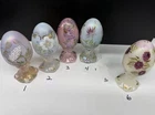 5 - Fenton Hand Painted Eggs On A Pedestal Signed And Numbered   Multiple Choice