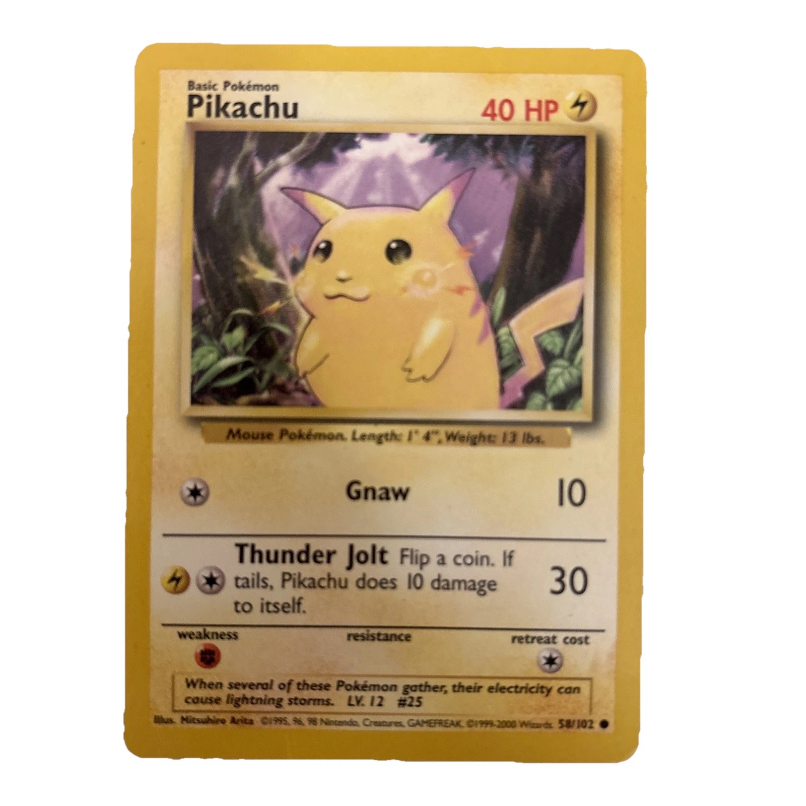 Pikachu 1999 Pokemon Game #58 Unlimited Price Guide - Sports Card