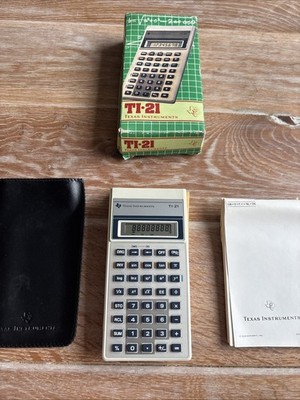 Texas Instruments TI 21   Wie neu   Mit OVP   1970er   Vintage Taschenrechner