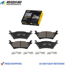 Rear Ceramic Brake Pads fit 2012 2013 2014 Ford F-150 3.5L 3.7L 5.0L 6.2L