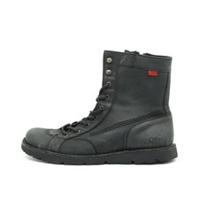 Kickers Damen 240402 Stiefel schwarz Leder High-Top gepolsterte Innensohle EU 38