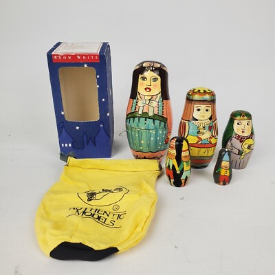 Rare Snow White Authentic Models Complete Set of 5 with Box & Bag Wicked Queen
