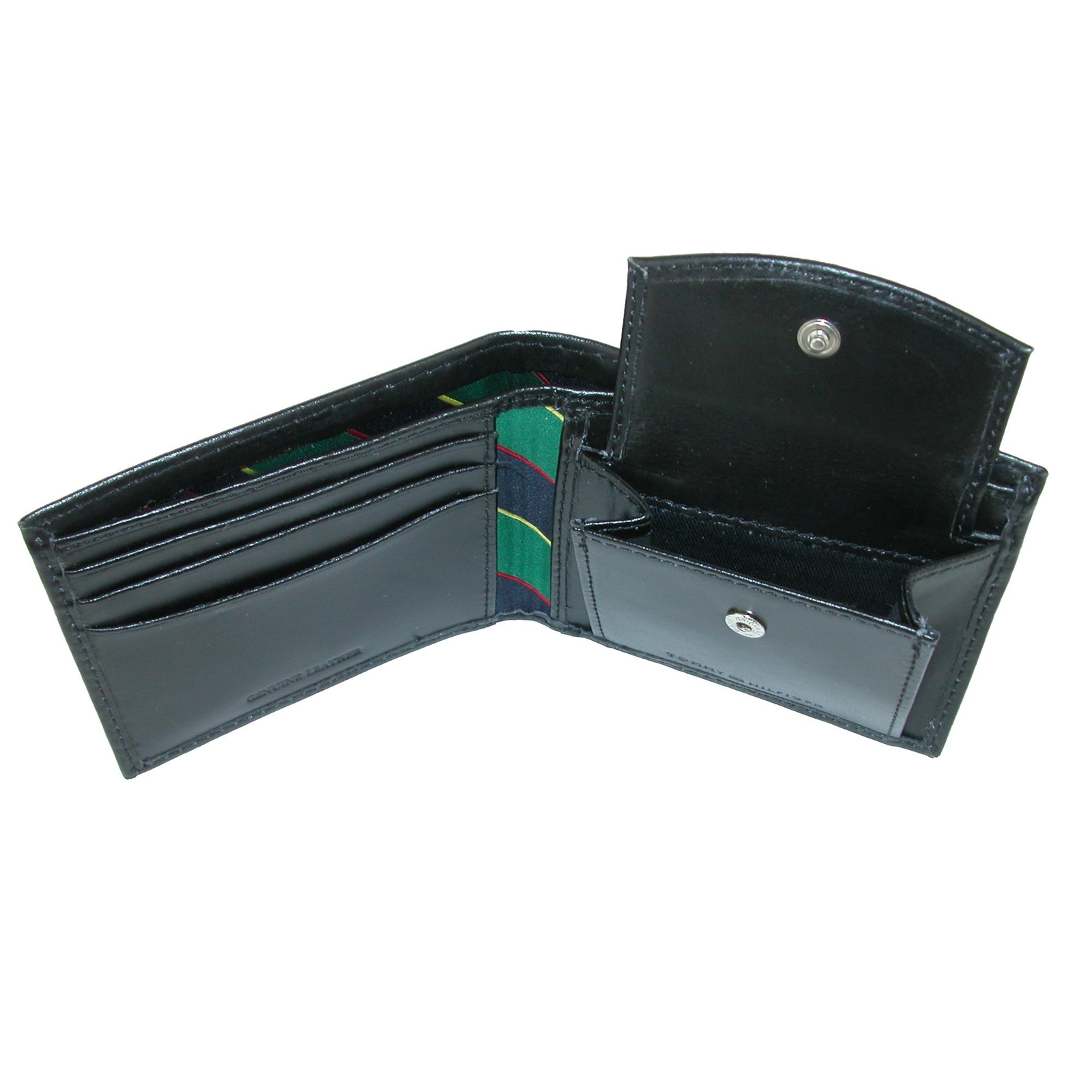 New Tommy Hilfiger Men's Leather Fordham Bifold Wallet with Coin Pocket