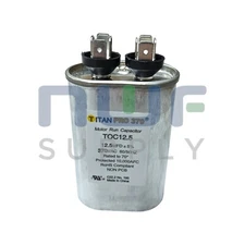 Packard Titan PRO TOC12.5 Motor Run Capacitor 12.5 MFD 370 Volt, Oval