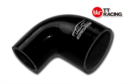 4 Ply Silicone 90 Degree Reducer Elbow Joiner Hose 50mm-60mm 1 31/32"- 2 3/8" BK - Picture 3 of 6