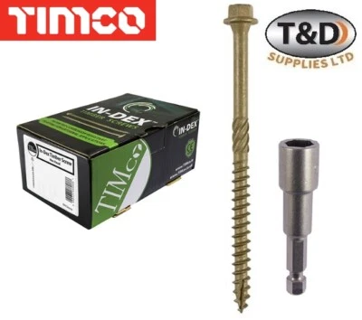 Timco Hex Head Index Screws - Landscape Sleeper TimberFix Wood Fixing Screw